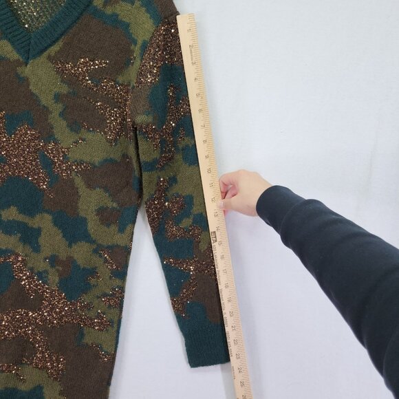 Guess Alpaca Blend Sweater Dress Size XS Made in Italy Deana Soft Camo Glitter - Picture 7 of 15